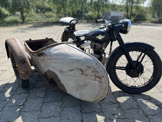 Verkauf eines schönen Simson AWO 425 Touren Gespanns in Patina - Verkauf eines schönen Simson AWO 425 Touren Gespanns in Patina