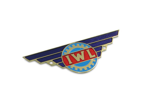 Schriftzug (Plakette aus Aluminium) "IWL"  gerade Campi (1 Stück)