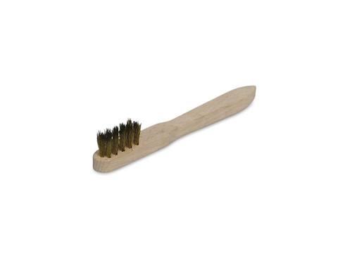 Werkzeug - Zündkerzenbürste (Holzgriff mit Messingbürsten)