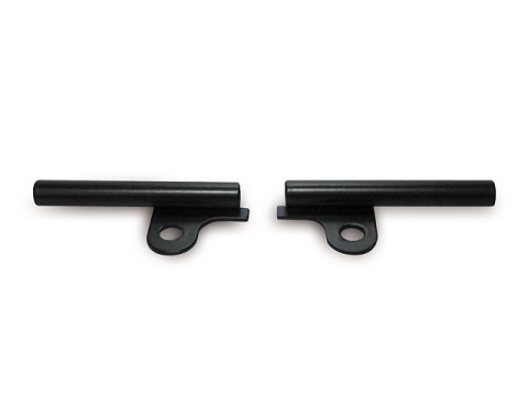 Blinkerträger vorn (schwarz) im Satz für runde Blinker D=10,00mm MZ ETZ125, ETZ150, ETZ250, ETZ251, ETZ301