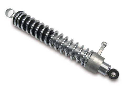 Federbein (mit Verstellhebel) hinten links (Aufnahme Auge - 280,00mm lang) MZ ETZ251