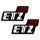 Schriftzug im Satz (2 Stück) Aufkleber / Klebefolie für Seitendeckel links & rechts "ETZ150" schwarz-weiß-rot (schwarzer Rahmen) MZ ETZ150 *