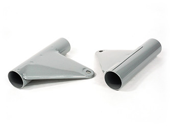 Satz - Scheinwerferhalter (D=35,00mm - Ausführung mit Aluminium-Gleitrohr) (2 teilig) MZ TS125, TS150