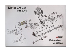 Explosionszeichnung Motor ETZ250
