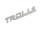 Schriftzug (Plakette aus Aluminium) "Troll" Emblem zum Schrauben / Nieten IWL TR150 Troll