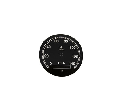 Tachoziffernblatt (D=80,00mm) (Klebefolie) für Tacho "MAW" (bis 140km/h) MZ BK