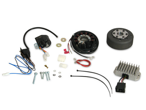Lichtmaschine + Zündanlage (12V 180W) MZ TS250 (4 Gang), TS250/1 (5 Gang) "mit Lichtleistung einer ETZ"