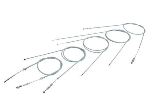 Bowdenzugsatz grau (5 teilig) IWL SR56 Wiesel, SR59 Berliner Roller