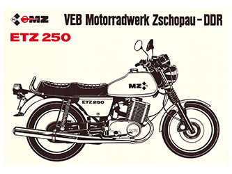 Poster Motorrad MZ ETZ250