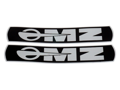 Satz - Schriftzug (Folie) "MZ" schwarz / silber Tank (2 teilig) MZ ETS125/1, ETS150/1, TS125, TS150, TS250