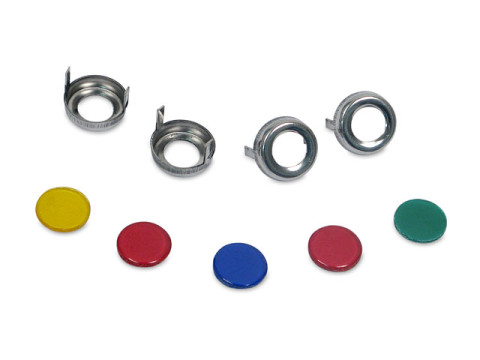 Satz - Glas für Kontrollleuchte komplett (4 x Zierring Edelstahl, 5 x Farbglas) (9 teilig) IWL SR59 Berliner Roller