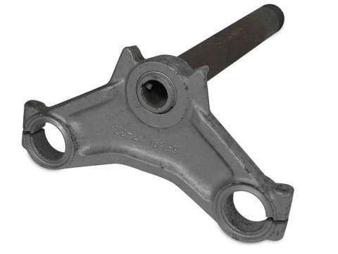 Gabelführung - Unterer Klemmkopf für Telegabel mit Führungsrohr D=35,00mm Steuerrohr M30x2 mit Nut (silber) MZ TS250/1