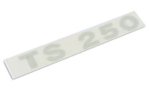 Schriftzug (Folie) "TS 250" chrom für Seitendeckel MZ TS250