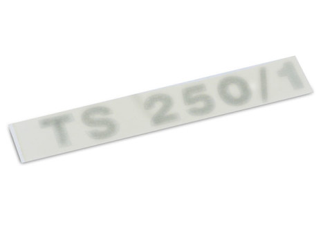 Schriftzug (Folie) "TS 250/1" chrom für Seitendeckel MZ TS250/1