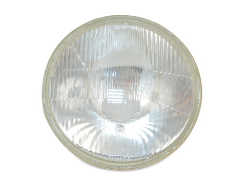 Scheinwerfereinsatz H4 Halogen (gewölbtes Glas, mit E-Prüfzeichen - 8709.18/2) (DDR-Altteil) MZ ETZ125, ETZ150, ETZ250