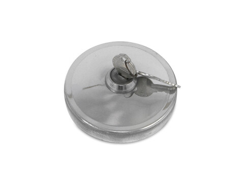 Tankdeckel Ø 60 mm mit Schloss und 2 Schlüsseln, Aluminium poliert, MZ