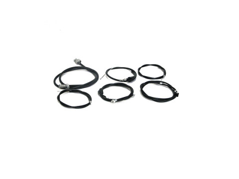 Satz - Bowdenzüge komplett (Lenker hoch) schwarz (6 teilig) MZ TS125, TS150