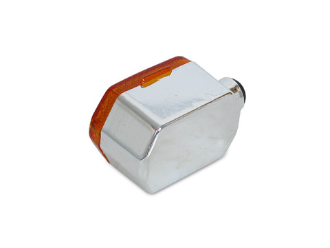 Blinker eckig Rückteil chrom-Optik + Lichtaustritt orange (mit E-Prüfzeichen) MZ ETZ125, ETZ150, ETZ250, ETZ251, ETZ301
