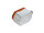 Blinker eckig Rückteil chrom-Optik + Lichtaustritt orange (mit E-Prüfzeichen) MZ ETZ125, ETZ150, ETZ250, ETZ251, ETZ301