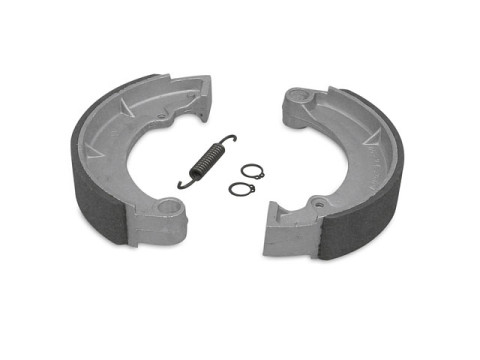 Satz Bremsbacken (D=160,00mm) mit Feder und Sicherungsringen (5 teilig) MZ ES175, ES175/1, ES175/2, ES250, ES250/1, ES250/2, ES300, ETS250 Trophy Sport, TS125, TS150, TS250, TS250/1, ETZ250, ETZ251, ETZ301