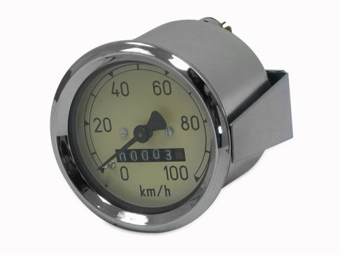 Tacho D=60,00mm (bis 100 km/h) ohne Blinkkontrolle IWL SR56 Wiesel, SR59 Berliner Roller