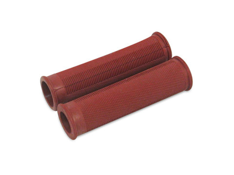 Satz - Griffgummi / Lenkergummi (ohne Bund, flache Form) rot (2 teilig) AWO Touren, Sport, EMW