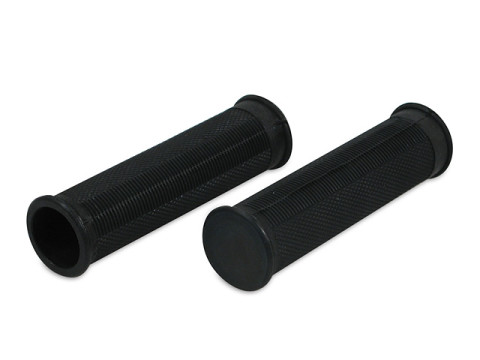 Satz - Griffgummi / Lenkergummi (ohne Bund, flache Form) schwarz (2 teilig) AWO Touren, Sport, EMW