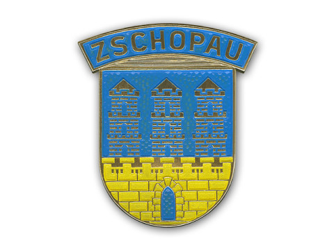 Plakette / Emblem / Schriftzug "Zschopau" Aluminium Lenkerabdeckung MZ ES125, ES150