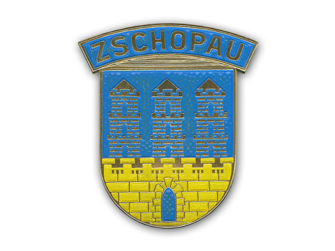 Plakette / Emblem / Schriftzug "Zschopau" Aluminium Lenkerabdeckung MZ RT125/3