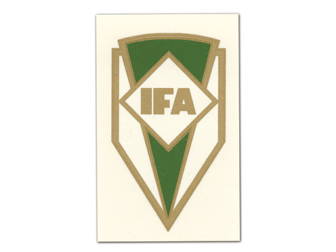 Schriftzug (Folie) "IFA" weiß / grün / gold MZ BK350