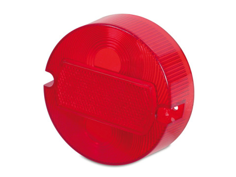 Rücklichtkappe - Lichtaustritt rot D=100,00mm (2 Schrauben) (E-Prüfzeichen) MZ TS125, TS150, TS250, ETZ