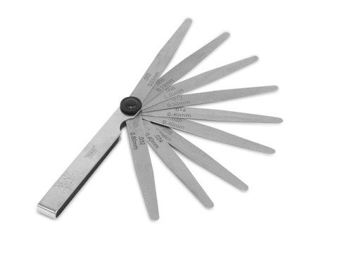 Werkzeug - Abstandslehre / Fühllehre (0,05 bis 0,80mm) (10 Blatt)