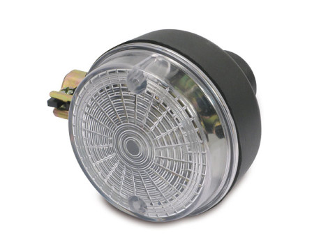 Blinker D=80,00mm (weiß) mit schwarzer Endkappe hinten (mit E-Prüfzeichen) MZ ETS125/1, ETS150/1, TS125, TS150, TS250, TS250/1, ETZ125, ETZ150, ETZ250, ETZ251, ETZ301