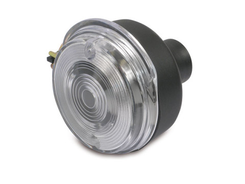 Blinker D=80,00mm (weiß) mit schwarzer Endkappe vorn (mit E-Prüfzeichen) MZ ETS125/1, ETS150/1, TS125, TS150, TS250, TS250/1, ETZ125, ETZ150, ETZ250, ETZ251, ETZ301