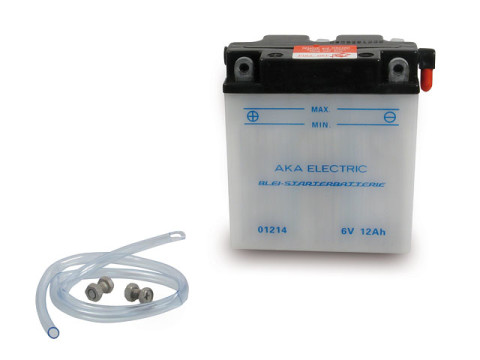 Batterie 6V 12Ah (AKA Electric) ohne Säurepack MZ ES125, ES125/1, ES150, ES150/1, ETS150/1, TS125, TS150, TS250, TS250/1