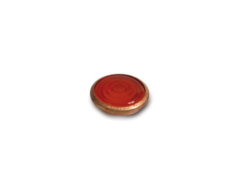 Kontrollglas HEL. (D=16,00mm) rot (Kupfer Fassung) MZ EMW, BK350