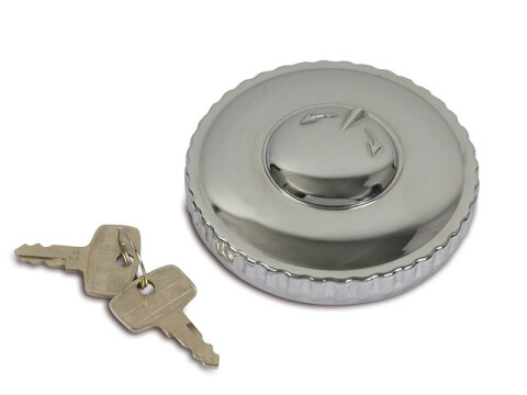 Tankdeckel Ø 60 mm mit Schloss chrom, 2 Schlüssel, MZ