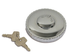 Tankdeckel Ø 60 mm mit Schloss chrom, 2...