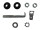 Satz - Befestigungsteile Bremslicht (Nabe hinten) (8 teilig) MZ TS125, TS150, TS250, ETZ125, ETZ150, ETZ250