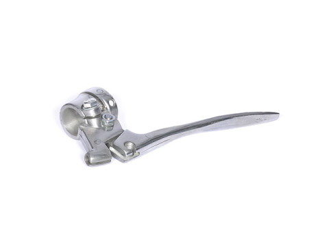 Handbremsarmatur komplett (Alu-Guß) Spitzhebel (mit Stellschraube, ohne Gasdrehgriffaufnahme) MZ ES175, ES250, ES300