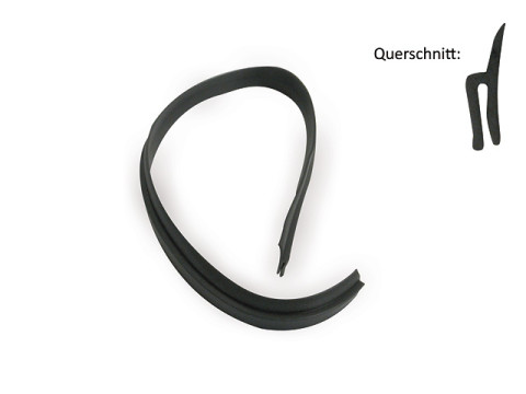 Gummi - Keder für Scheinwerfer / Tank (Preis je laufende Meter) schwarz MZ ES125, ES125/1, ES150, ES150/1, ES175, ES250, ES300