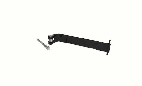 Halter mit Spannbandhälfte Batterie (vorn) schwarz MZ RT125