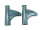 Satz - Lampenhalter (D=35,00mm/46,00mm, L=155,00mm) grundiert grau AWO Touren