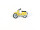 Anstecknadel / Emblem / Pin Moped KR 51 gelb
