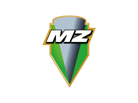Aufkleber / Emblem / Schriftzug "MZ Logo" grün mittel MZ
