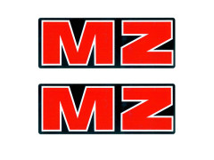 Satz - Aufkleber / Emblem MZ universal rot