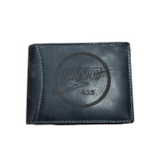 AWO 425 Geldbörse Echtleder mit Gravur – Hoch- & Querformat, Braun & Grau