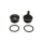 Verschlußschrauben im Set (4-teilig) für Getriebedeckel (schwarz / schwarz) mit Entlüftung und Dichtringen Aluminium eloxiert S51, S70, KR51/2, SR50, SR80