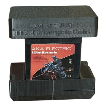Set Batteriegehäuse / Adapterplatte (Gehäuse mit Vliesbatterie 12V 4,5Ah) ETZ125, ETZ150, ETZ250, ETZ251, ETZ301