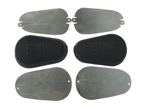 Satz - Kniekissen (rechts und links) mit Blech (Ersatztyp) BMW R2/1, R2/2, R2/3, R2/4, R2/5, R4/1, R4/2
